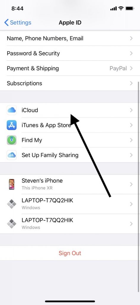 iPhoneデータをiCloudでバックアップします