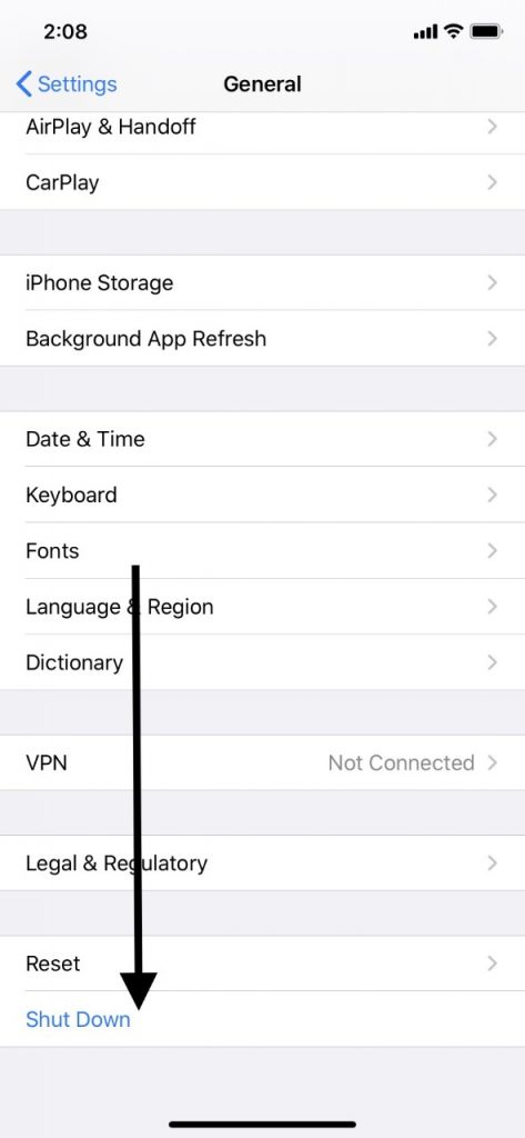 iPadフリーズアップのためにシャットダウンしてみてください