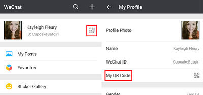 WeChatに連絡先を追加します