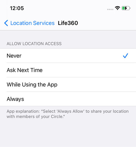 Life360の場所を調整します