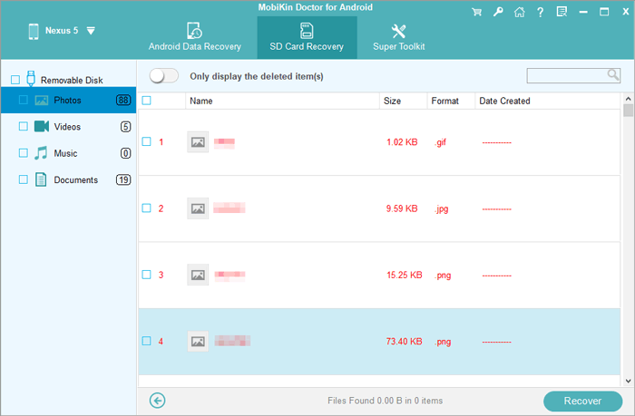 Android SDカードからPCにファイルをDoctor for Androidで転送