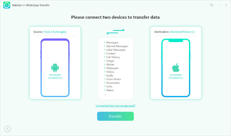 AndroidとiPhoneを接続します