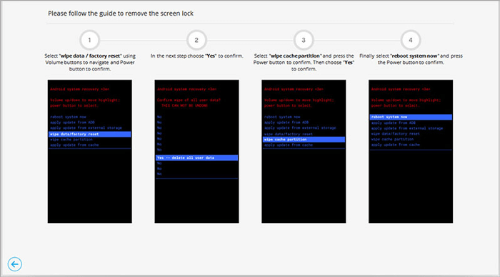 ロックされたAndroid画面を回復モードでバイパスします