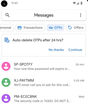 アプリ設定からtecnoのテキストメッセージを削除します