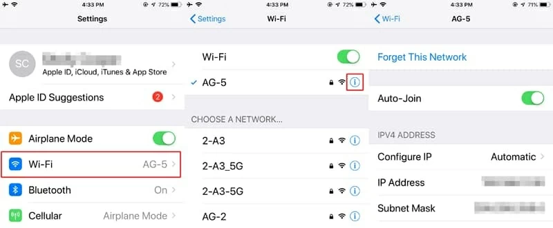 iPhoneはWiFi接続を失います