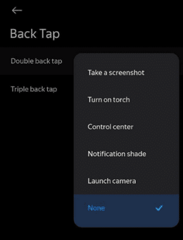 バックタップでXiaomiでスクリーンショットを取ります