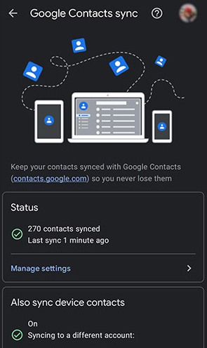 Google連絡先を使用したAndroidのバックアップコンタクト