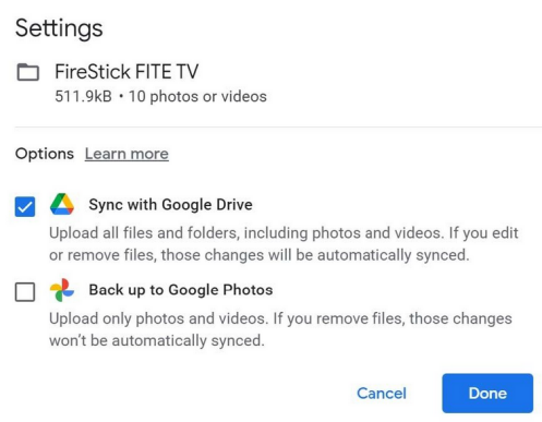Google DriveからDrive for Desktopを介してGoogle写真に写真を追加する