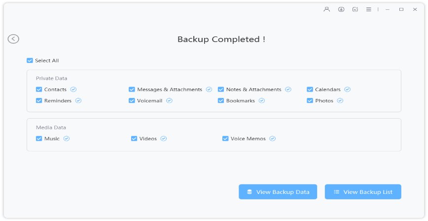 iPhoneバックアップを表示します