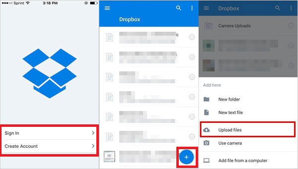 DropboxでiPhoneからSamsungタブレットに写真を転送する方法