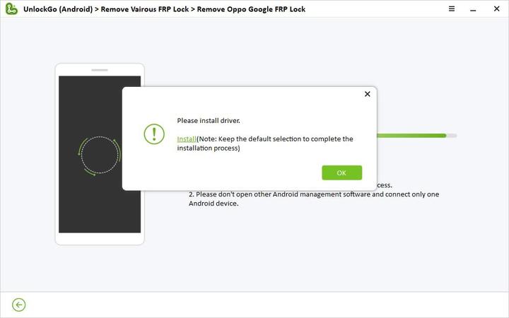 ドライバーをインストールして、OPPO FRPをバイパスします