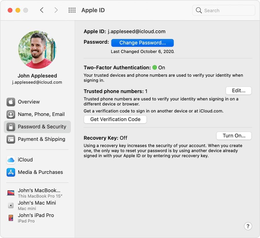 MacでApple IDパスワードを変更します