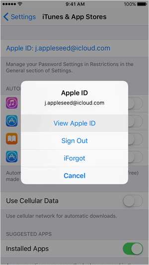 Apple IDを確認してください