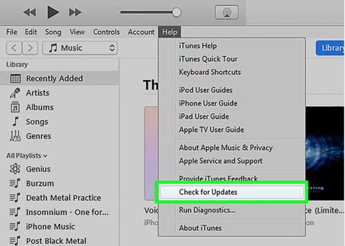 コンピューターでiTunesを更新します