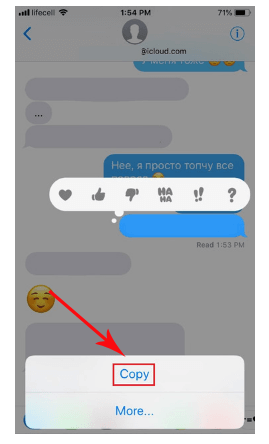 iPhoneテキストメッセージをコピーします