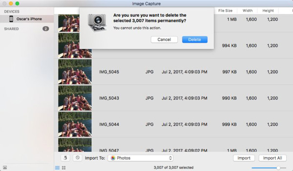 MacからiPhoneの写真を削除する方法