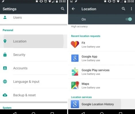 AndroidでのGPS追跡を停止します