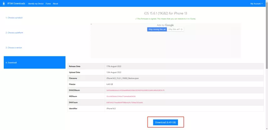 iOS 17のダウングレード
