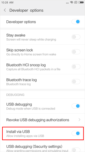 USB経由でインストールします