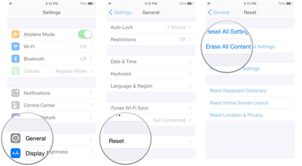 ファクトリーは設定から​​iPhoneをリセットします