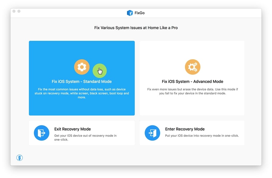 Fixgo interface choose standard mode.jpg