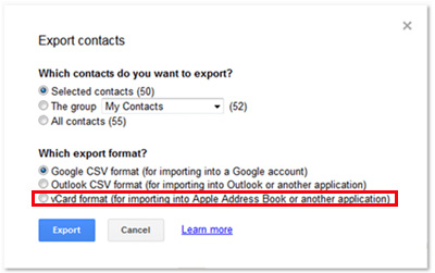 電話の連絡先をエクスポートして、Gmailを使用してExcelを使用します