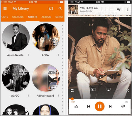 Google Play Musicを介してiPhoneに音楽をダウンロードします