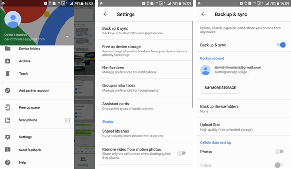 Google PhotosからHuaweiデータを復元します