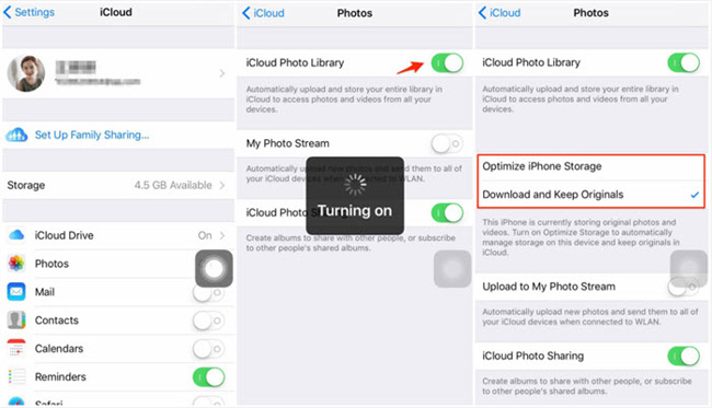 iPhoneからiPhoneにiChloudを使用して写真を送信する方法