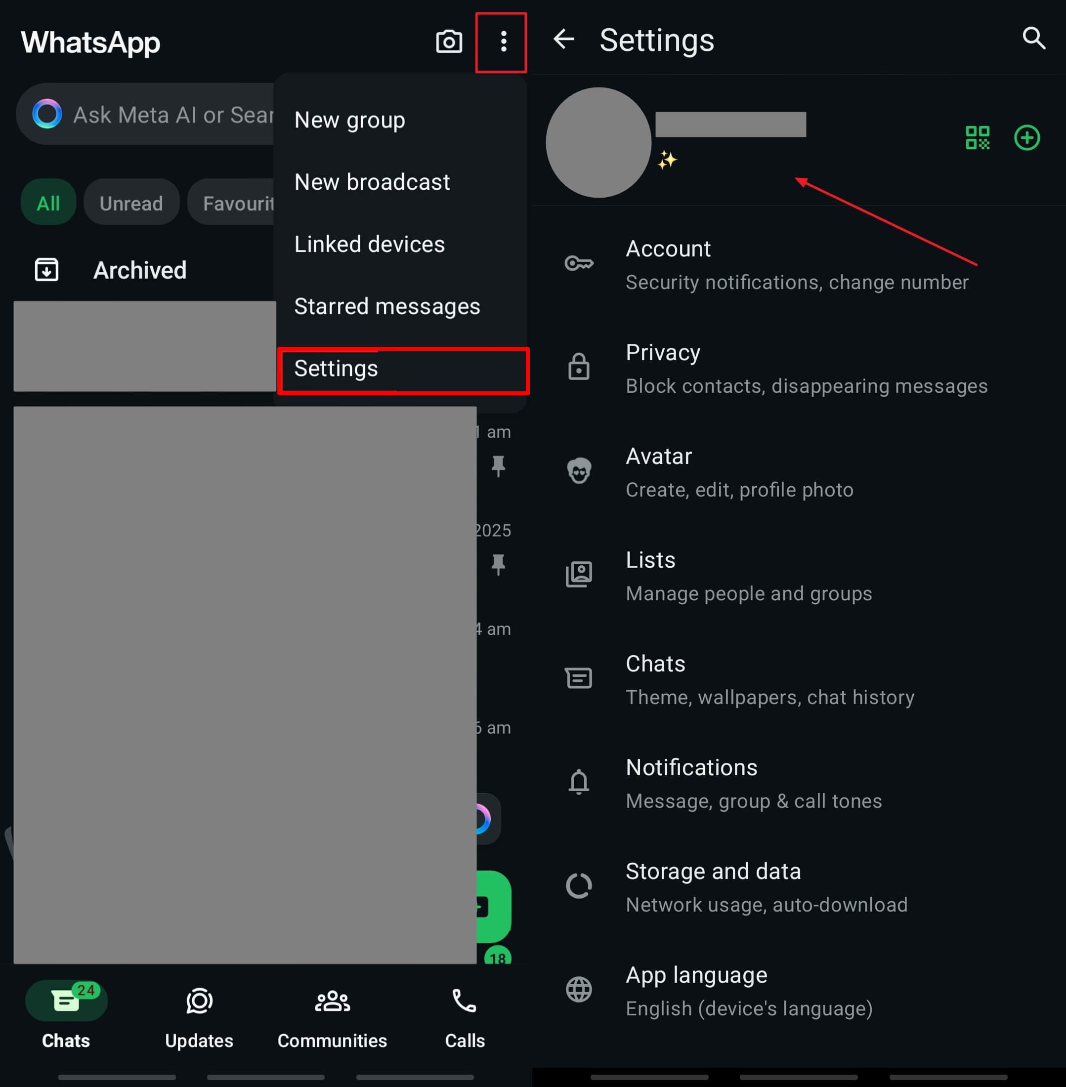 プロファイル設定Androidの編集に進みます