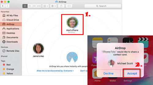AirDropを使用してiPadからPCに書籍を転送します
