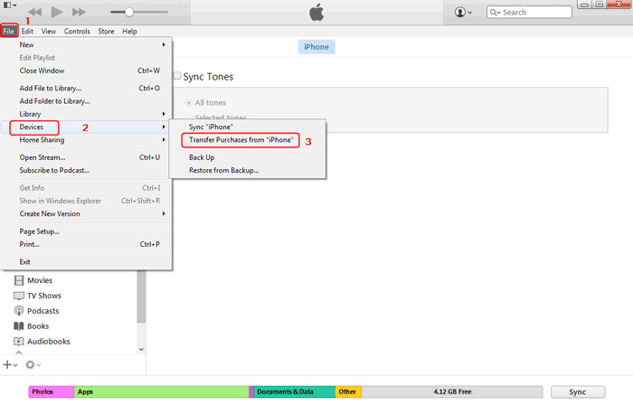 iPhoneからiTunesを使用してAndroidに転送する方法