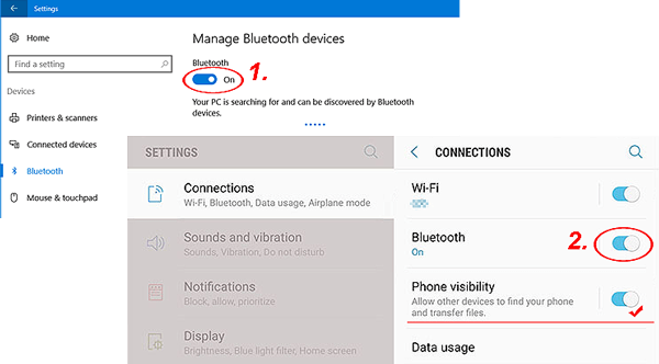 PCでBluetoothを有効にします