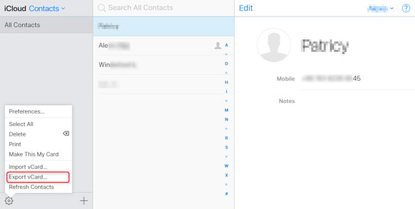 iPhoneの連絡先をiCloudで印刷する方法