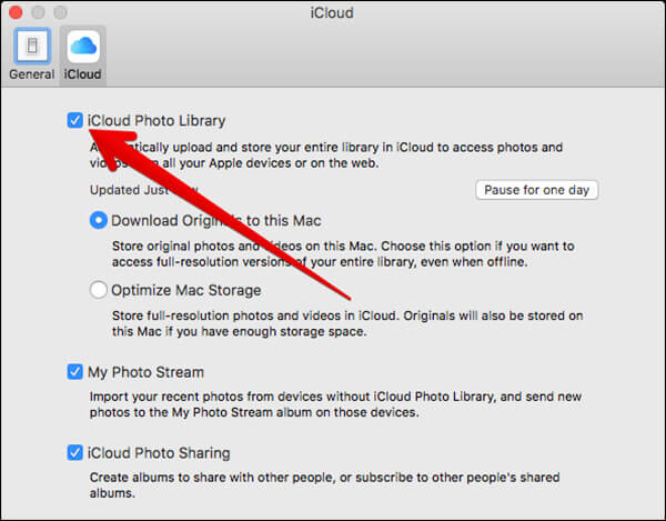 iCloudを介してiPhoneからMacに写真を転送します