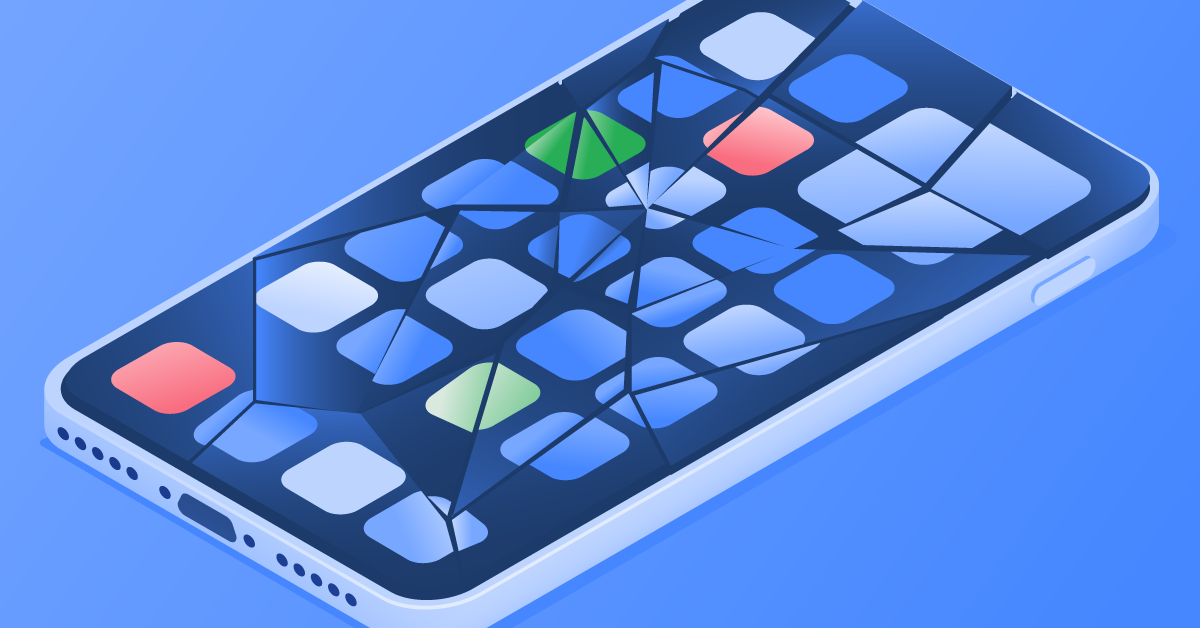 iPhoneの壊れたバナー