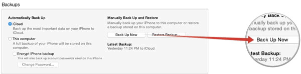 iTunesへのWhatsAppチャット履歴をバックアップします