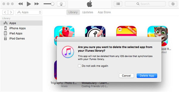 iTunesを介してiPhoneの非表示アプリを削除します