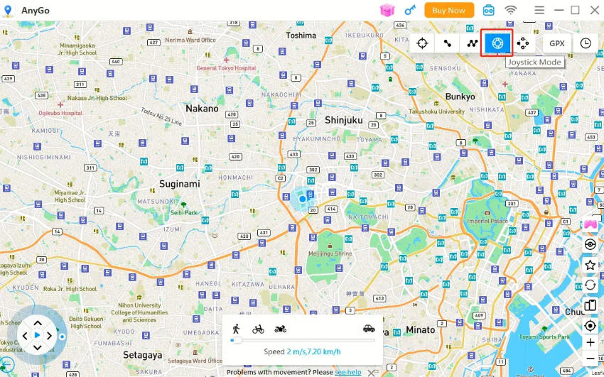 Anygoでジョイスティックコントロールを使用してください