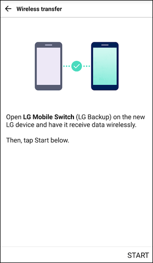 LGモバイルスイッチによるワイヤレス転送