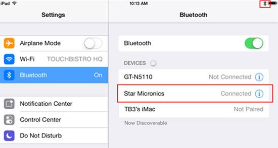 BluetoothによってiPhoneをiPadにリンクする方法