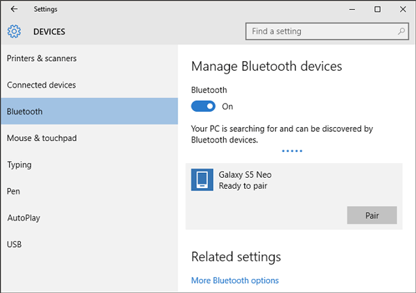 SamsungタブレットからBluetoothによってコンピューターにファイルをダウンロードする方法