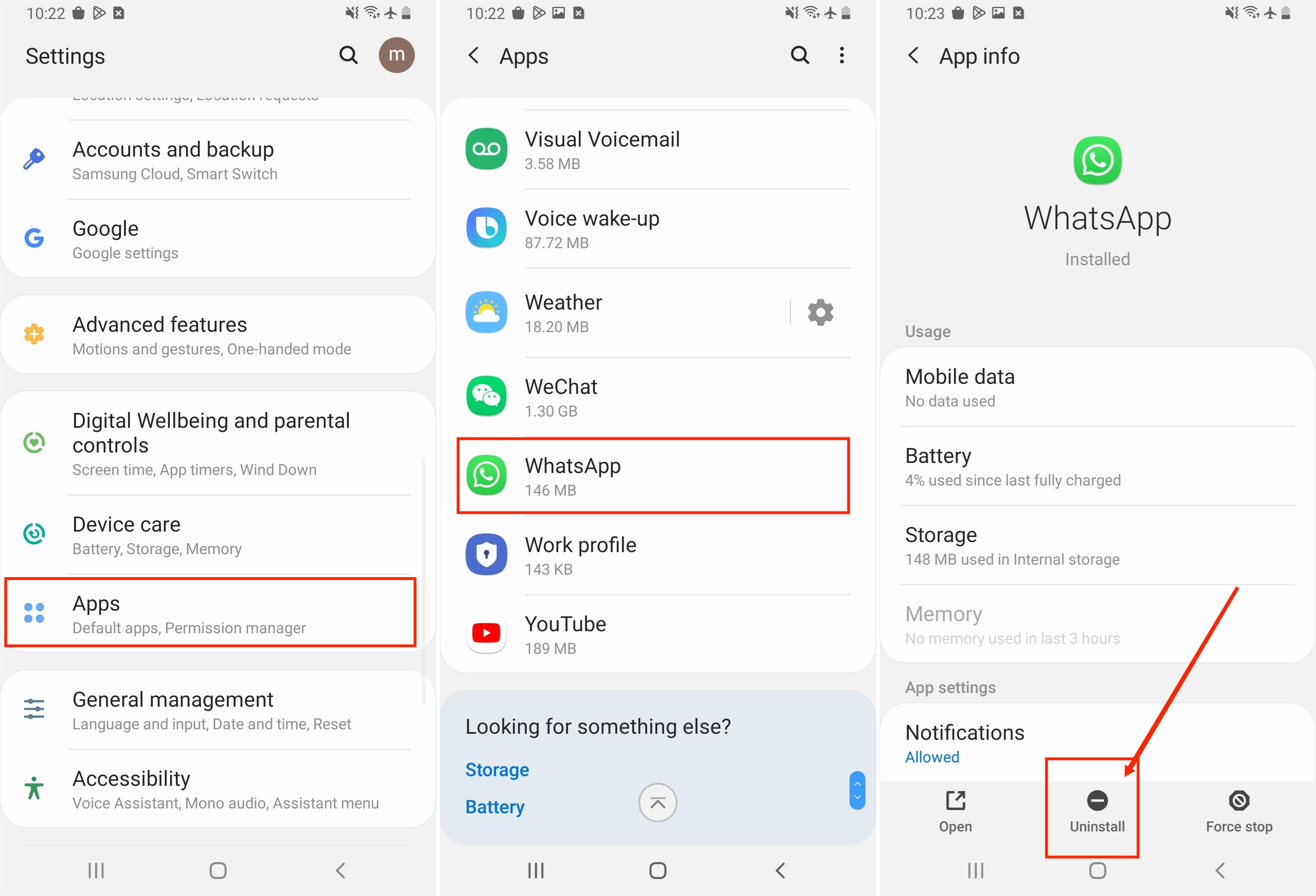 Android電話でアプリをアンインストールします