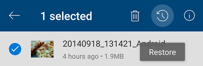 OneDrive Restore