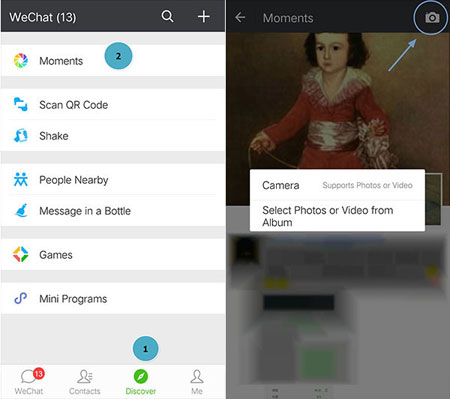 wechatの瞬間