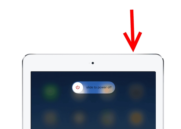 iPadを再起動して、iPadの垂直線を修正します