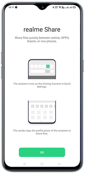 RedmiからRealmeにデータをRealMe共有して転送する方法