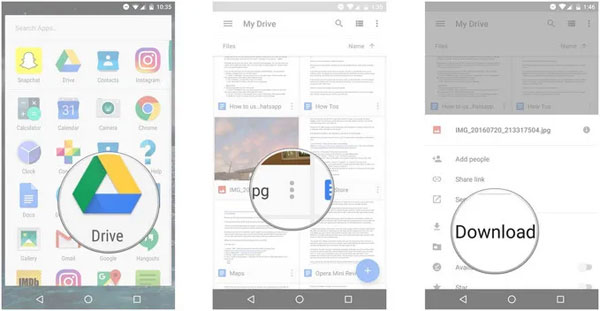 Googleドライブバックアップを介してAndroidで画面レコーダービデオを回復する