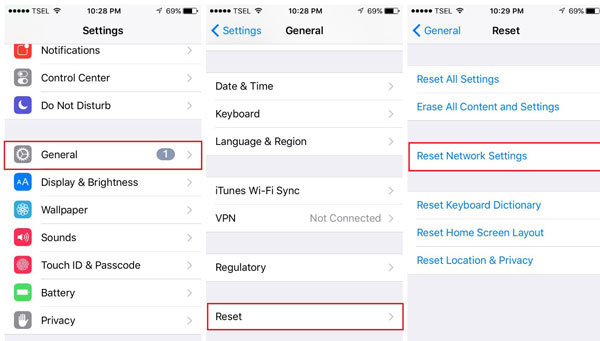iPhoneネットワーク設定をリセットする方法