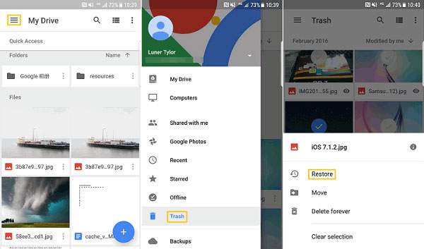 Googleフォトから消えた写真を取得します